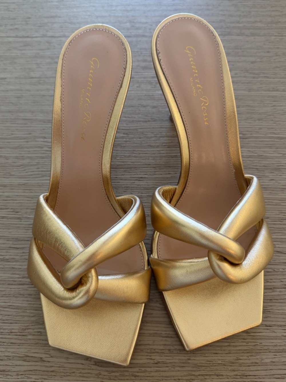 Gianvito Rossi Gold Amour Heeled Sandals